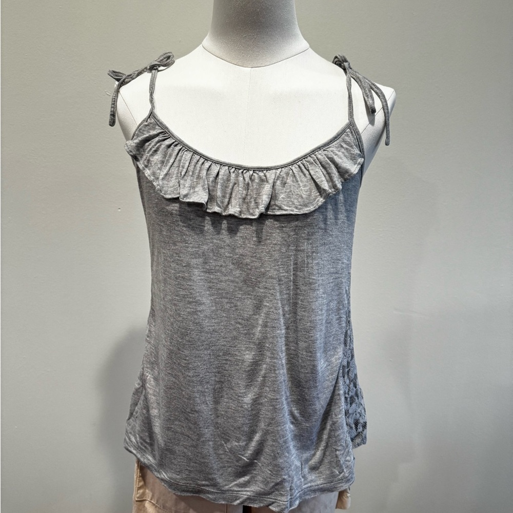Forever 21 Gray Ruffle Camisole Top